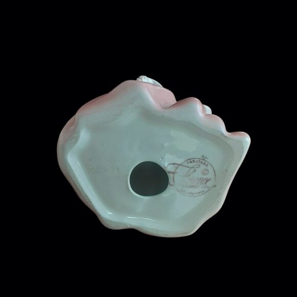 Vintage Florence Ceramic Pink Victorian Lady Figurine W/ Basket. Pasadena... - Picture 5 of 5